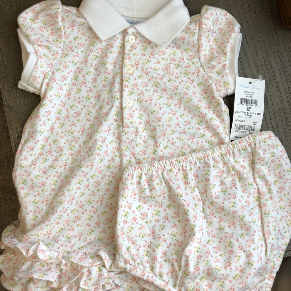 Ralph Lauren Polo Baby Bloomer Summer Outfit